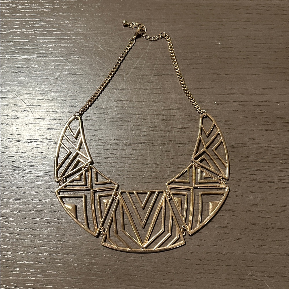 gold statement necklace